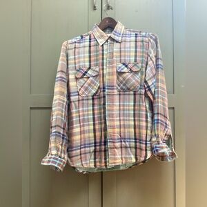 Men's Multicolor Plaid Casual Button-Down Shirt